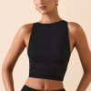 Modal Boat-Neck Tank Top in Black