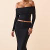 Modal Mid-Rise Midaxi Skirt in Black
