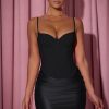 Draped Corset Mini Dress in Black