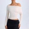 Modal One-Shoulder Ruched Top in Ivory