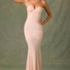 Embellished Sweetheart-Neck Fishtail Gown in Dusty Rose