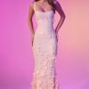 Embellished Fishtail Corset Gown in Pink