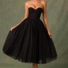 Tulle Corset Midaxi Dress in Black