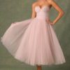Tulle Corset Midaxi Dress in Dusty Rose