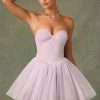 Tulle Corset Mini Dress in Lilac