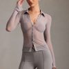 Sheer Long-Sleeve Shirt in Grey