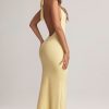 Modal Halterneck Maxi Dress in Lemon Sherbet