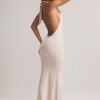 Modal Halterneck Maxi Dress in Stripe Print