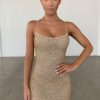 Embellished Mini Dress in Gold