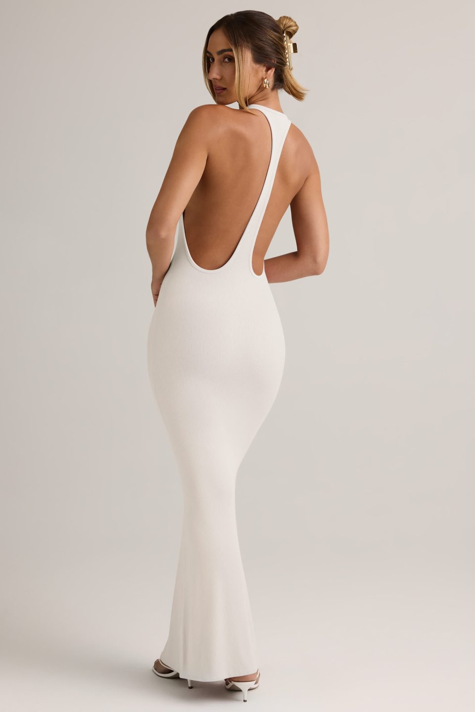 Modal Racerback Maxi Dress in White