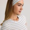 Modal Ribbed Headband in Blue & Yellow Stripe