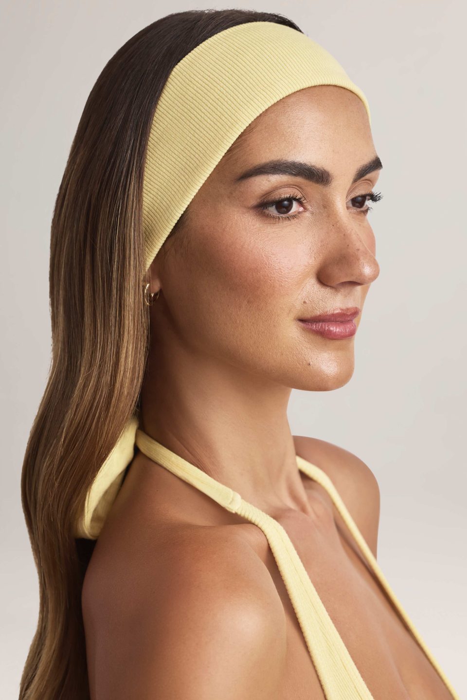 Modal Ribbed Headband in Lemon Sherbet
