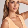 Modal Ribbed Headband in Peach