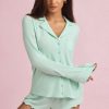 Modal Long-Sleeve Pyjama Top in Mint