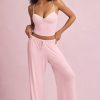 Modal Mid-Rise Pyjama Trousers in Baby Pink