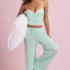 Modal Mid-Rise Pyjama Trousers in Mint