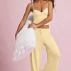 Modal Mid-Rise Pyjama Trousers in Pastel Yellow
