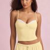 Modal Camisole Pyjama Top in Pastel Yellow