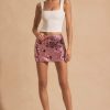 Sequin-Embellished Mini Skirt in Pink