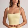 Modal Square-Neck Camisole Top in Lemon Sherbet