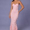 Lace-Up Corset Maxi Dress in Soft Pink