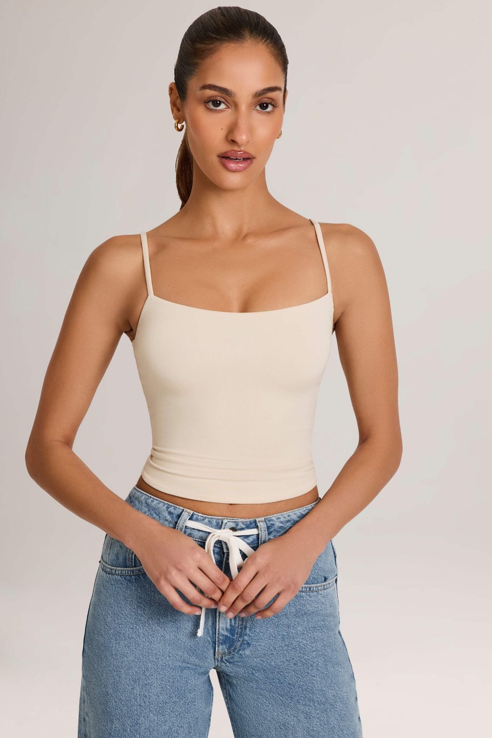 Modal Scoop-Neck Tank Top in Ivory