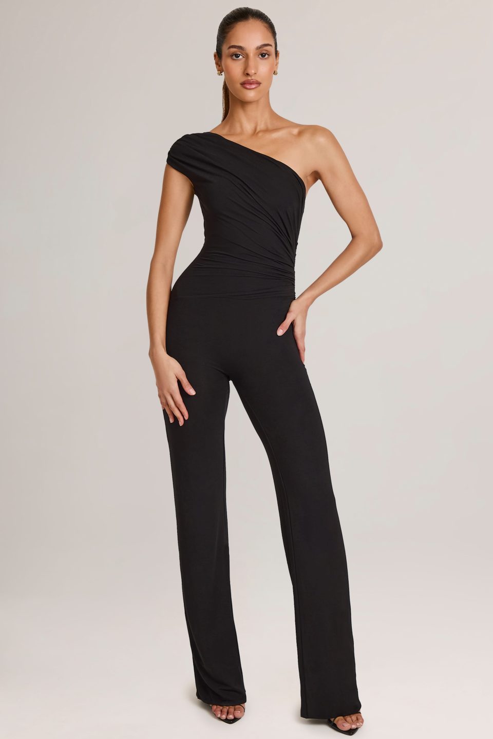 Modal One-Shoulder Jumpsuit in Black