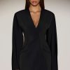 Single-Breasted Blazer Mini Dress in Black