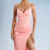 Wrap Midi Dress in Blush