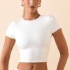 Cap Sleeve Crop Top in White