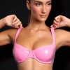 Vinyl Underwired Bralette in Pink