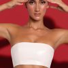 Vinyl Bandeau Bralette in White