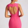 Heart Cut Out Mini Dress in Magenta