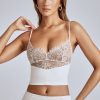 Lace Panel Cami Top in Ivory