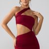 Slinky Jersey Ruched Cut Out Mini Dress in Ruby