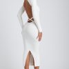 Modal Cross-Back Midaxi Dress in White