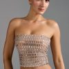 Embellished Bandeau Top in Almond