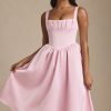 Draped Corset Midaxi Dress in Blush
