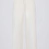 Knit Mid-Rise Wide-Leg Joggers in Ivory
