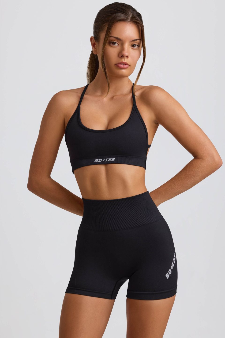 Super Sculpt Seamless Mini Shorts in Black