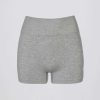Super Sculpt Seamless Mini Shorts in Grey Marl
