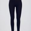 Soft Active Crossover Contrast Leggings in Classic Navy