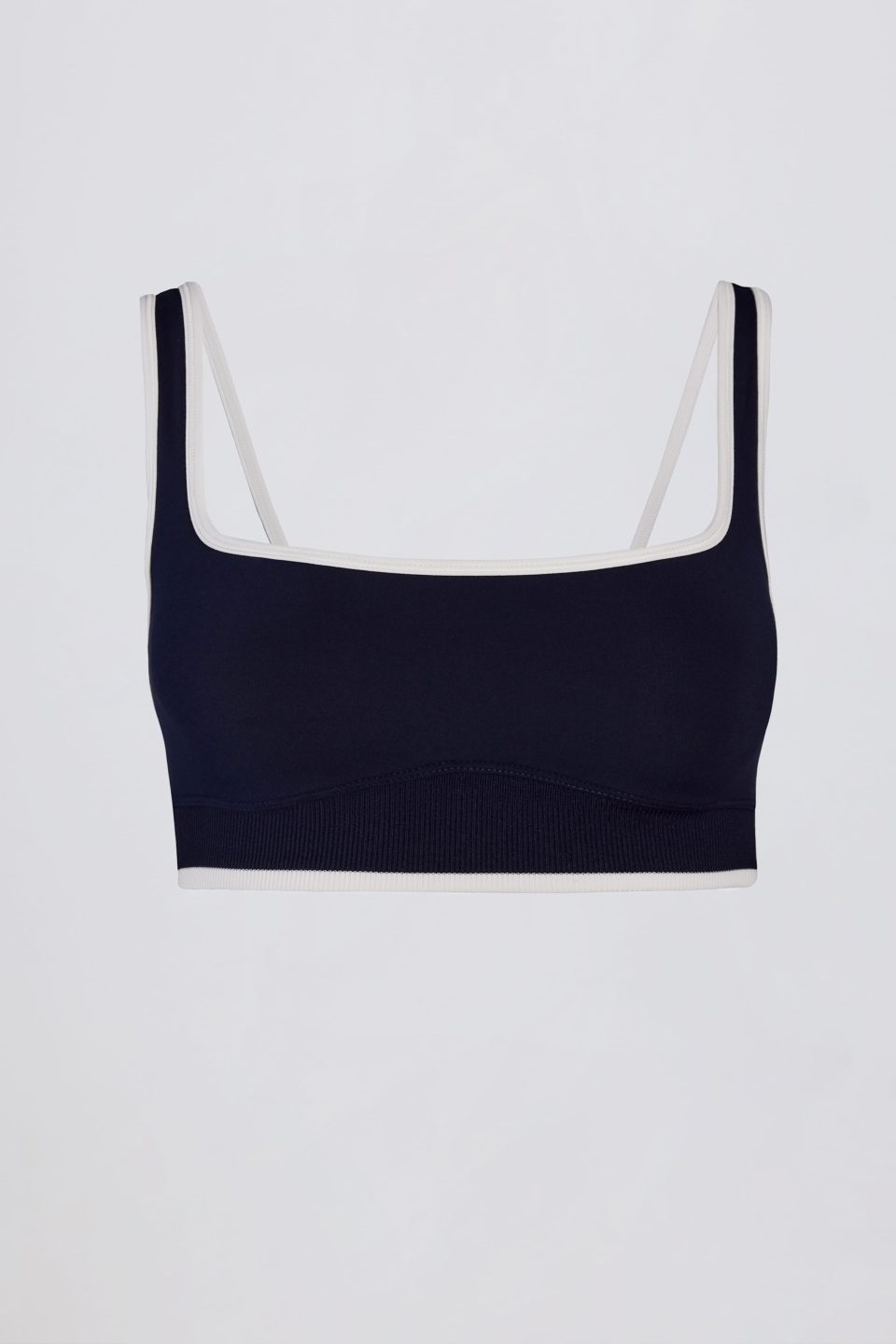 Soft Active Contrast Sports Bra in Classic Navy