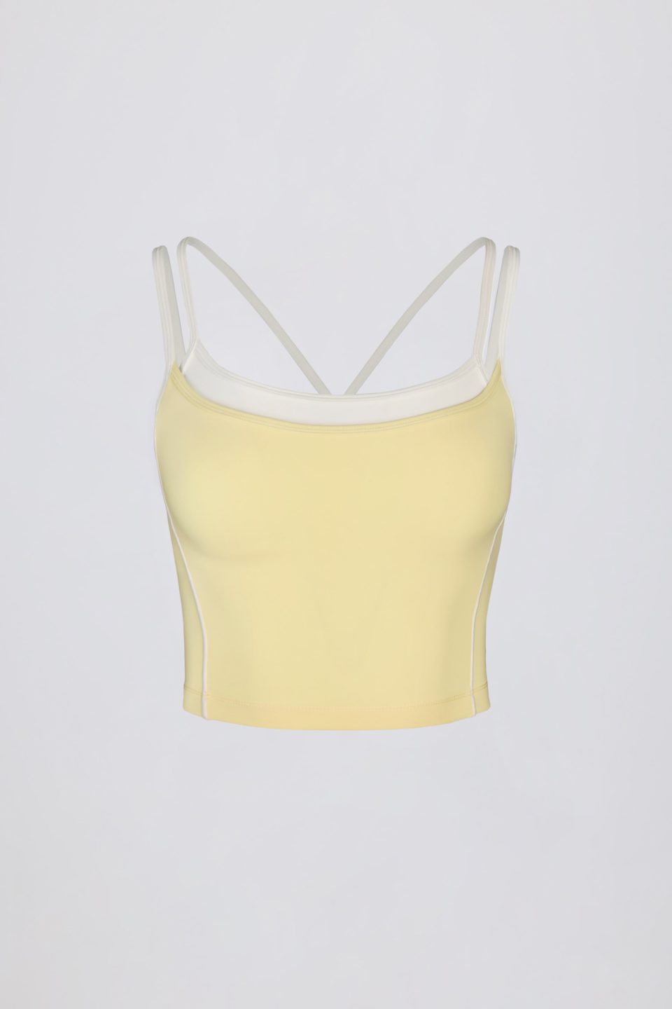 Soft Active Layered Tank Top in Soft Yellow
