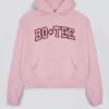 Embroidered Oversized Hoodie in Powder Pink