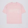 Oversized Cotton-Jersey T-Shirt in Powder Pink