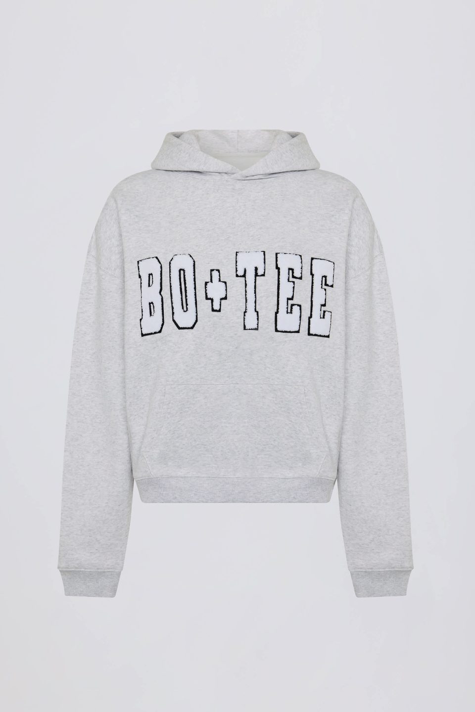 Soft Cotton Jersey Acid Wash Oversized Hoodie in Heather Grey