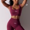 High Waist Super Sculpt Biker Shorts in Plum