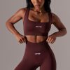 High Waist Super Sculpt Biker Shorts in Burgundy