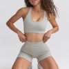 FlexiRib Racerback Sports Bra in Grey